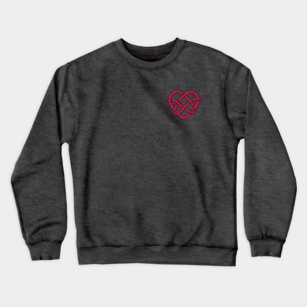 Heart Knot Crewneck Sweatshirt by Moe Tees